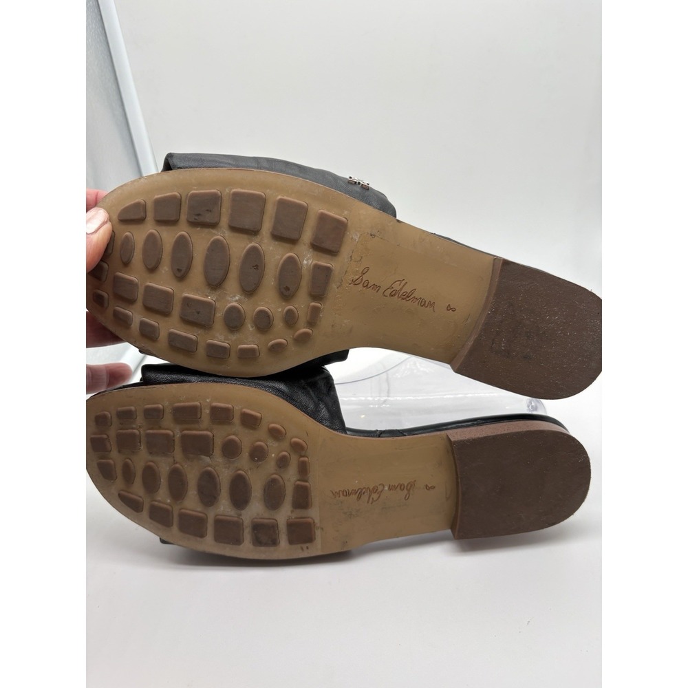 Sam Edelman Women's Black Leather Briar Slide Sandals, Size 8 - Picture 8 of 8